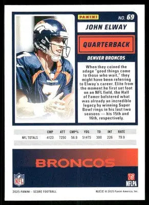 2025 Score A Treat John Elway #69 Football - Football Card Single
