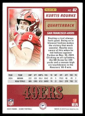 2025 Score A Treat Kurtis Rourke #82 RC Football - Football Card Single