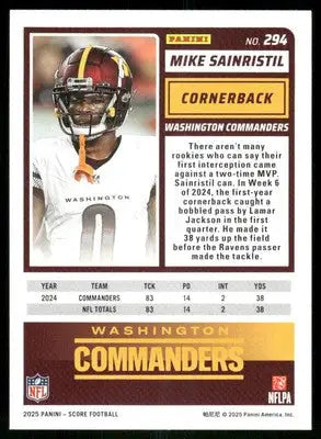 2025 Score A Treat Mike Sainristil #294 Football - Football Card Single