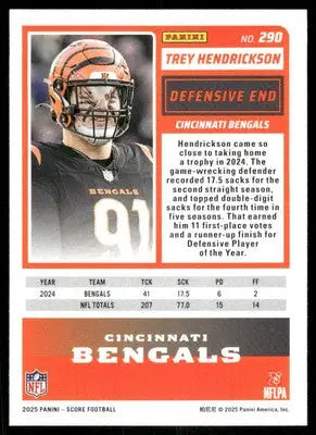 2025 Score A Treat Trey Hendrickson #290 Football - Football Card Single