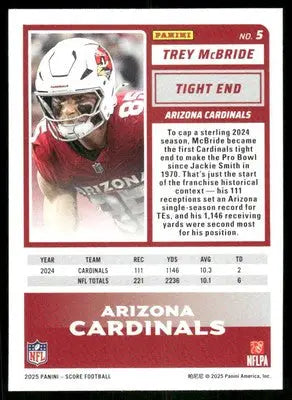 2025 Score A Treat Trey McBride #5 Football - Football Card Single