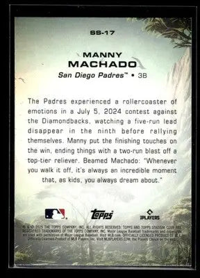 2025 Stadium Club Manny Machado #SS-17 Savage Sluggers San Diego Padres