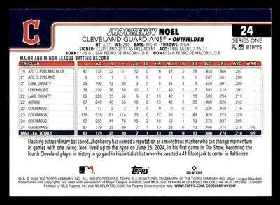 2025 Topps #24 Jhonkensy Noel - Baseball Card Single