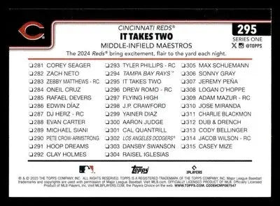 2025 Topps #295 It Takes Two: Middle-Infield Maestros - Baseball Card Single