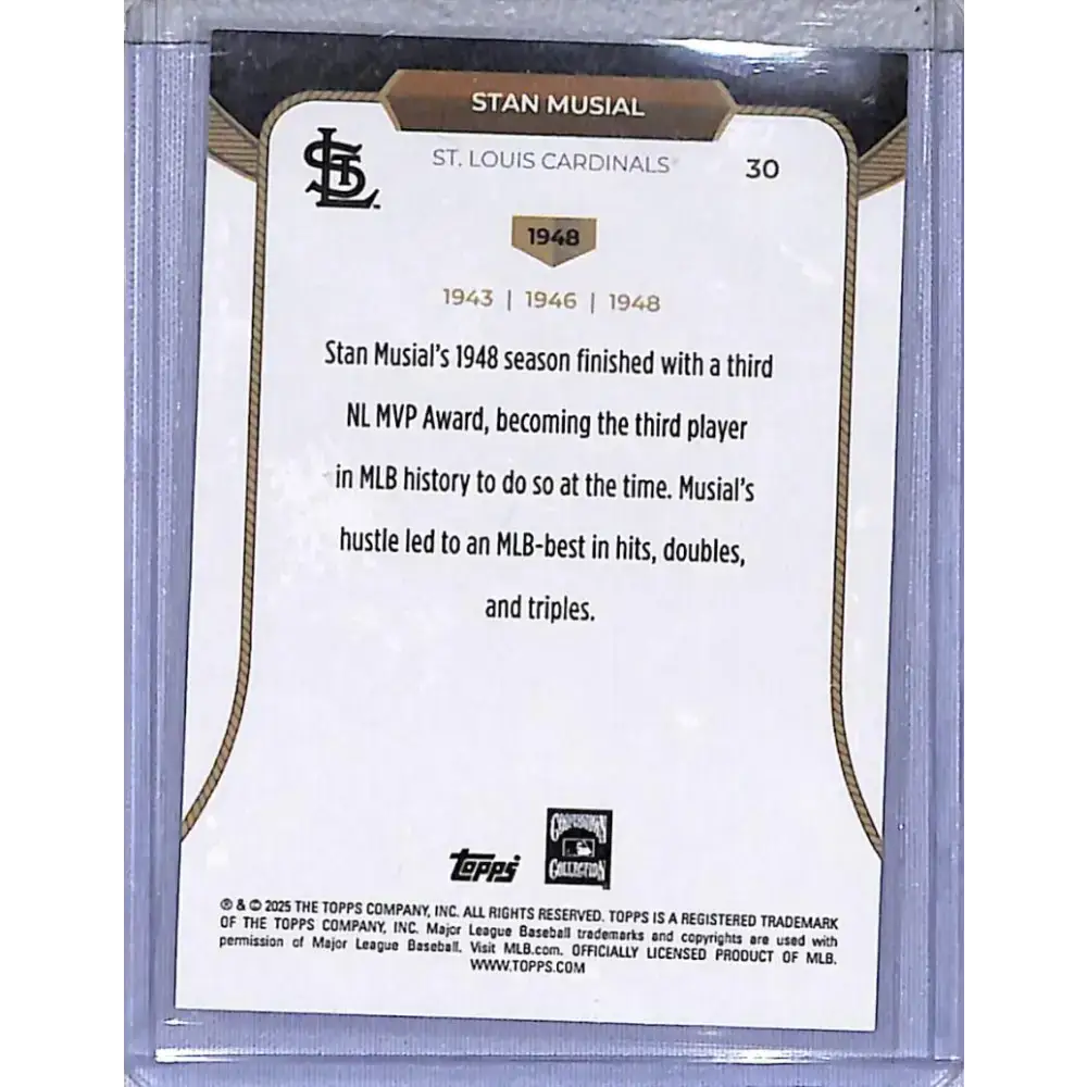 2025 Topps 3X MVP Hall of Fame #30 Stan Musial NM-MT 26/99 St. Louis Cardinals - Baseball Card Single