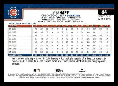 2025 Topps #64 Ian Happ - Baseball Card Single