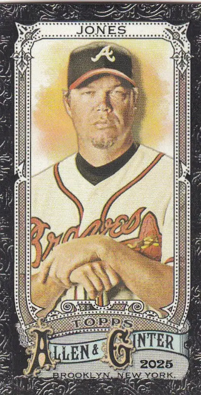 2025 Topps Allen & Ginter Black Mini #36 Chipper Jones Atlanta Braves - Baseball Card Single