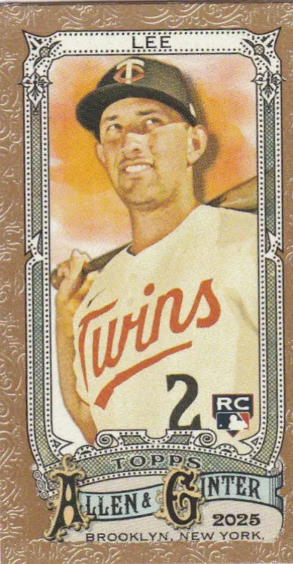 2025 Topps Allen & Ginter Gold Mini #73 Brooks Lee RC Minnesota Twins - Baseball Card Single
