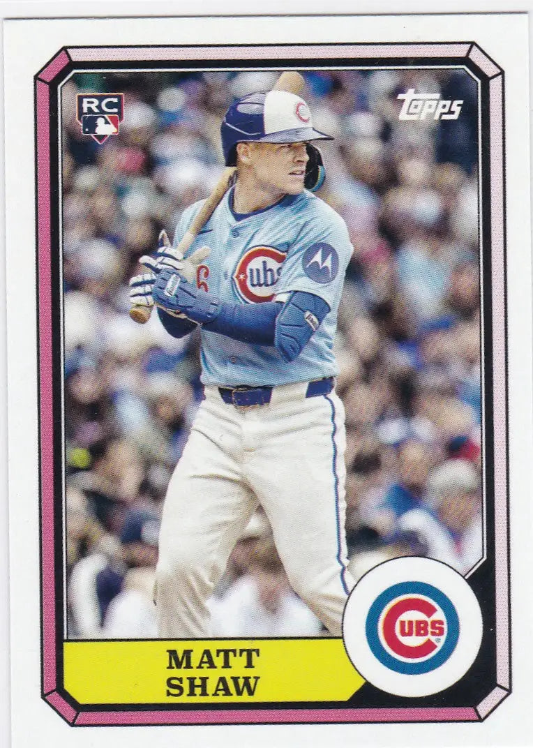 2025 Topps Archives Boardwalk and Baseball #87BB-25 Matt Shaw RC Chicago Cubs - Baseball Card Single