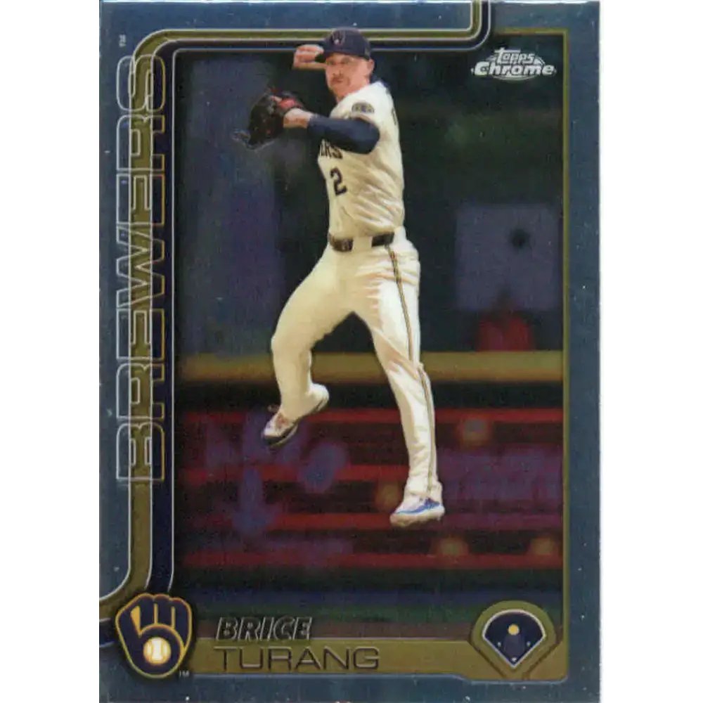 2025 topps Chrome #109 Brice Turang NM-MT Milwaukee Brewers Baseball Card - Baseball Card Single