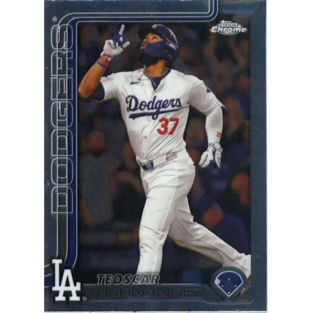 2025 topps Chrome #128 Teoscar Hernandez NM-MT Los Angeles Dodgers Baseball Card - Baseball Card Single