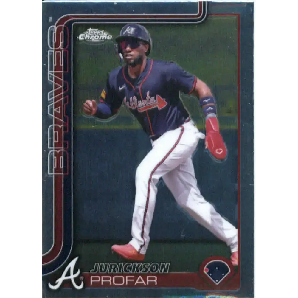 2025 topps Chrome #143 Jurickson Profar NM-MT Atlanta Braves Baseball Card - Baseball Card Single