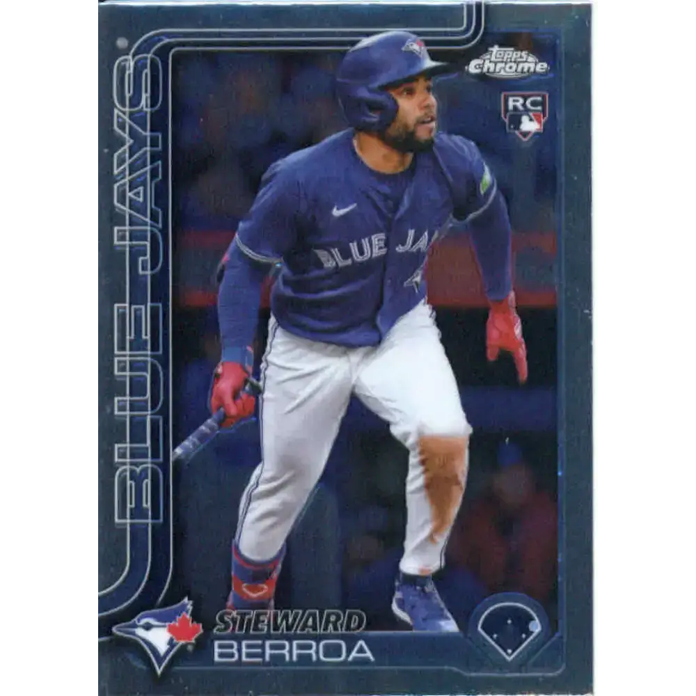 2025 topps Chrome #163 Steward Berroa NM-MT RC Rookie Toronto Blue Jays Baseball Card - Baseball Card Single