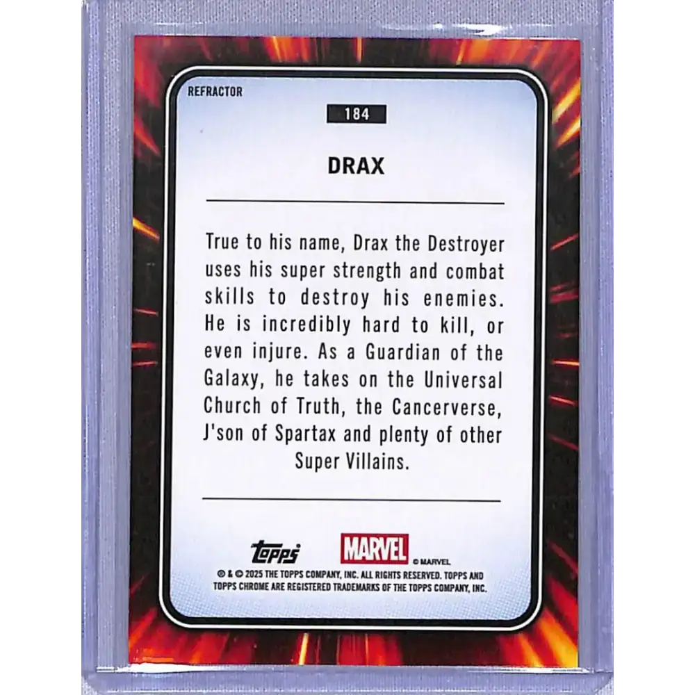 2025 Topps Chrome #184 Drax NM-MT - Marvel Card Single