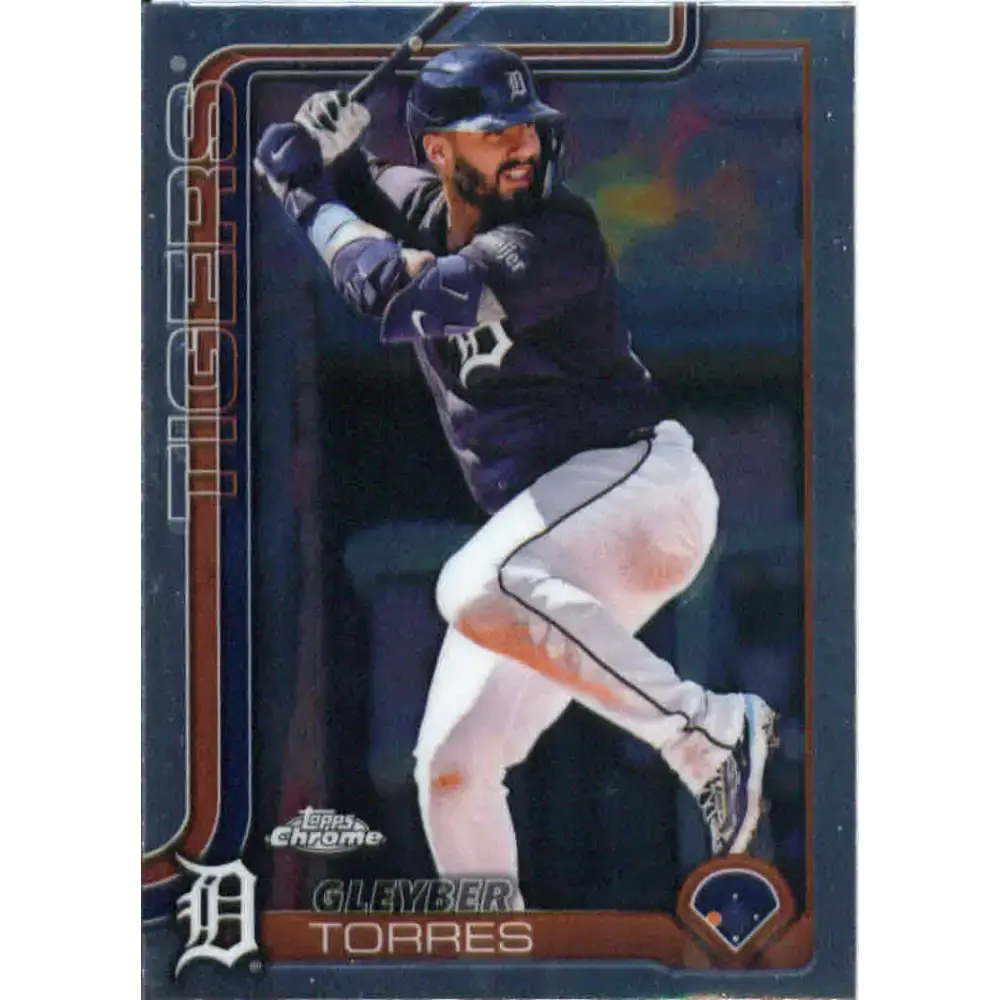 2025 topps Chrome #190 Gleyber Torres NM-MT Detroit Tigers Baseball Card - Baseball Card Single