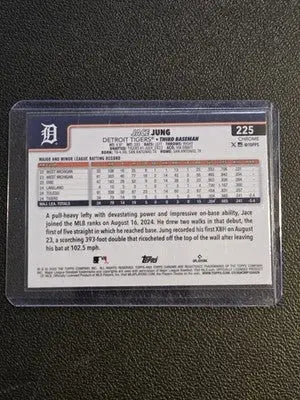 2025 Topps Chrome #225 Jace Jung X-Fractors - Baseball Card Single