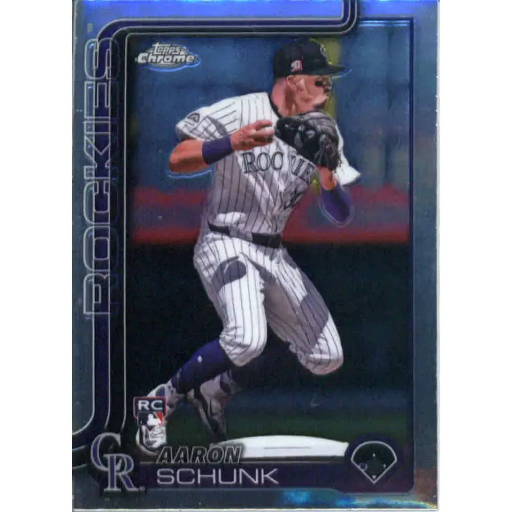 2025 topps Chrome #238 Aaron Schunk NM-MT RC Rookie Colorado Rockies Baseball Card - Baseball Card Single