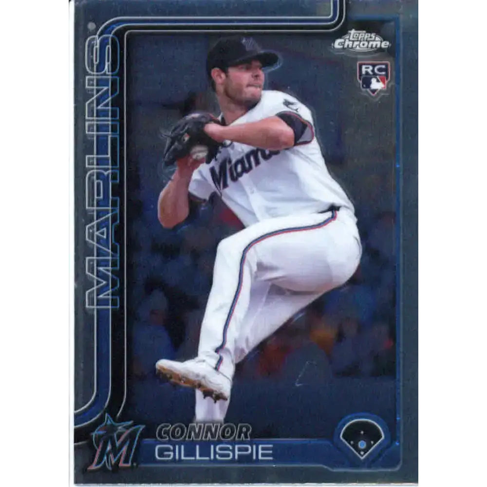 2025 topps Chrome #26 Connor Gillispie NM-MT RC Rookie Miami Marlins Baseball Card - Baseball Card Single