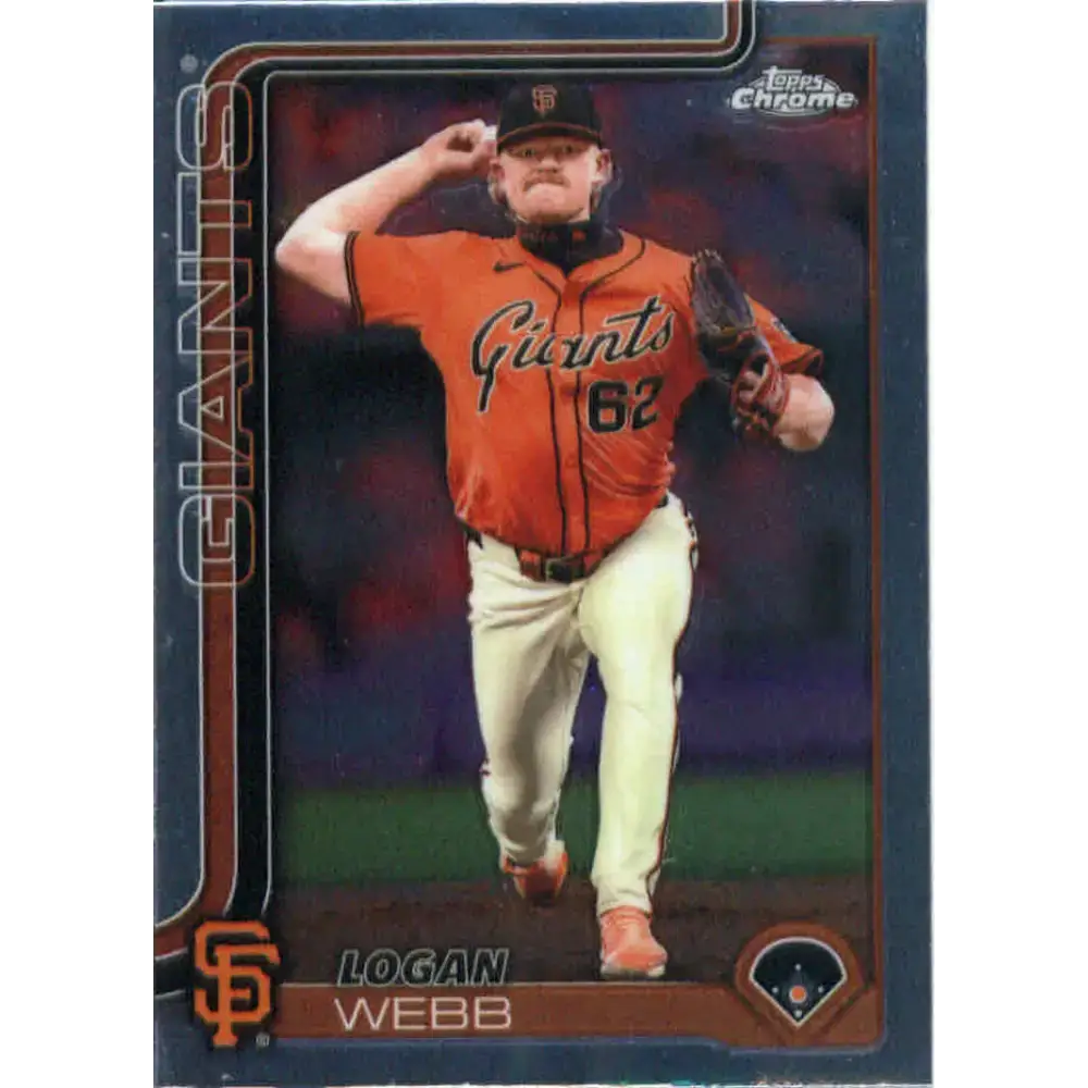 2025 topps Chrome #296 Logan Webb NM-MT San Francisco Giants Baseball Card - Baseball Card Single