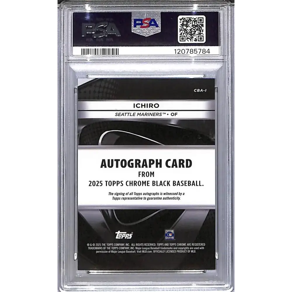 2025 Topps Chrome Black Gold #CBA-I Ichiro PSA 9 MINT Auto 37/50 Seattle Mariners - Baseball Card Single