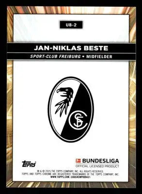 2025 Topps Chrome Bundesliga #UB-2 Jan-Niklas Beste Ultrabeam - Soccer Card Single