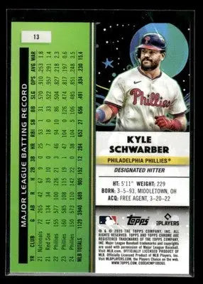 2025 Topps Chrome Cosmic Kyle Schwarber #13 Philadelphia Phillies