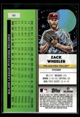 2025 Topps Chrome Cosmic Zack Wheeler #141 Philadelphia Phillies