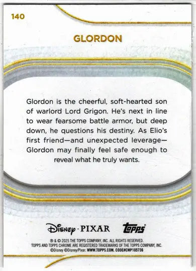 2025 Topps Chrome Disney Base Card 140 Glordon - Non-Sports Card Single
