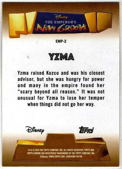 2025 Topps Chrome Disney Emperor’s New Groove Insert Card EMP-2 Yzma - Non-Sports Card Single