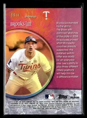 2025 Topps Chrome #F15-14 Brooks Lee Fortune 15 - Baseball Card Single