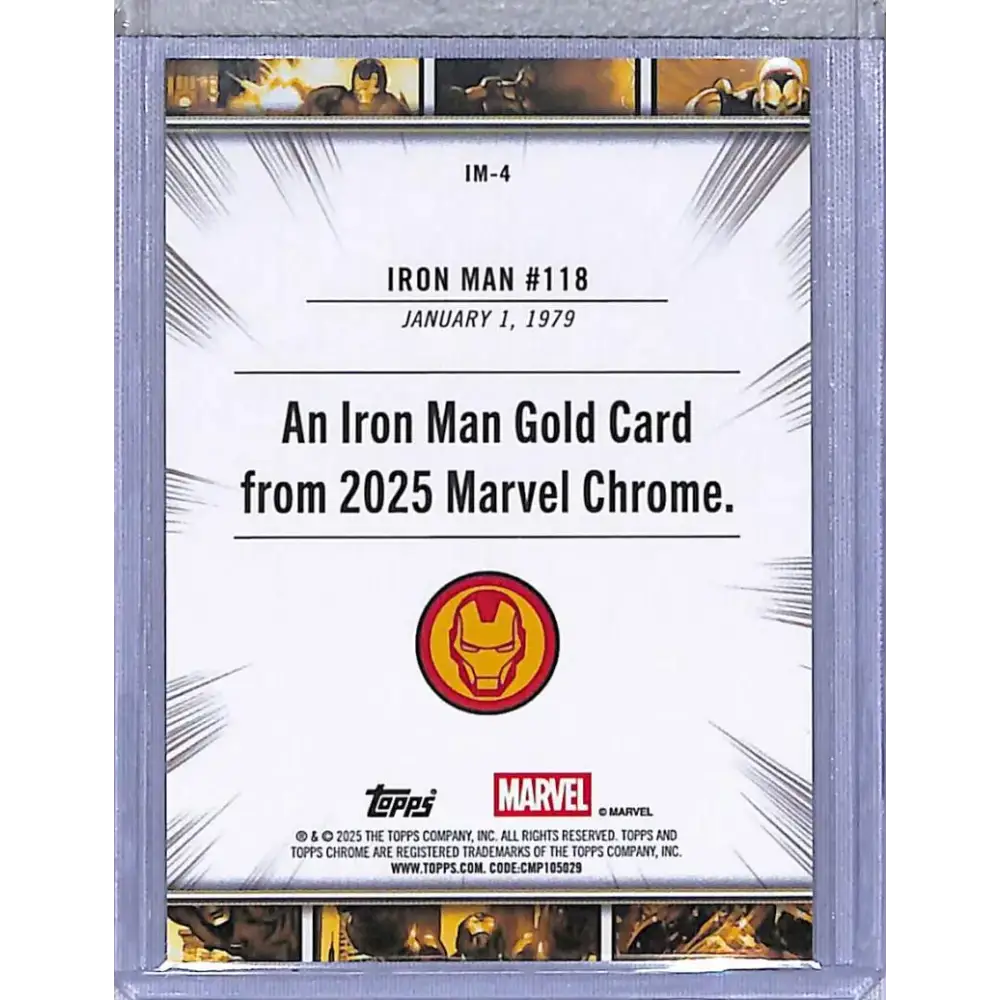 2025 Topps Chrome Iron Man Gold #IM-4 #118 NM-MT - Marvel Card Single
