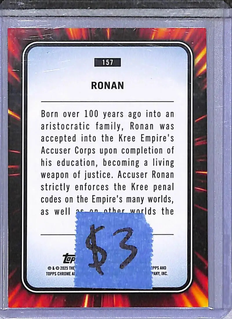 2025 Topps Chrome Marvel #157 Ronan NM-MT - Marvel Card Single