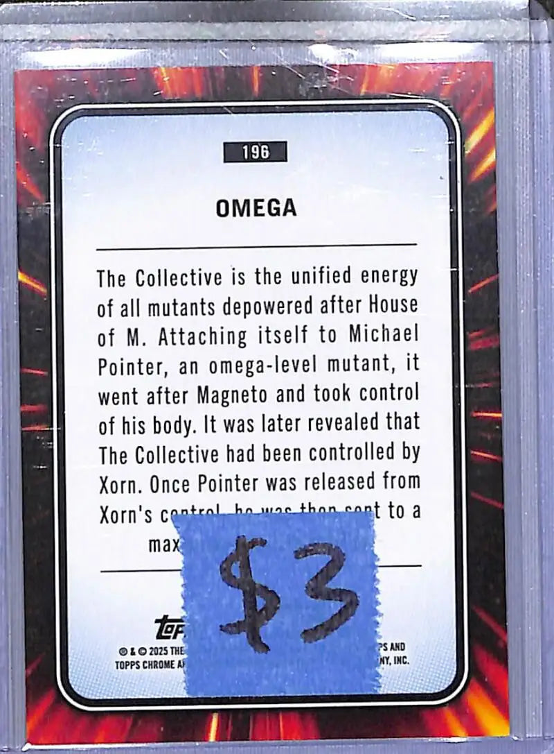 2025 Topps Chrome Marvel #196 Omega NM-MT - Marvel Card Single