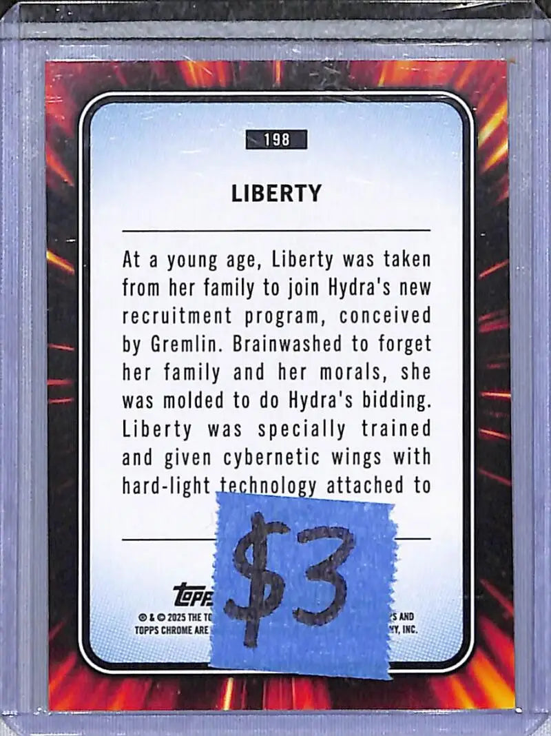 2025 Topps Chrome Marvel #198 Liberty NM-MT
