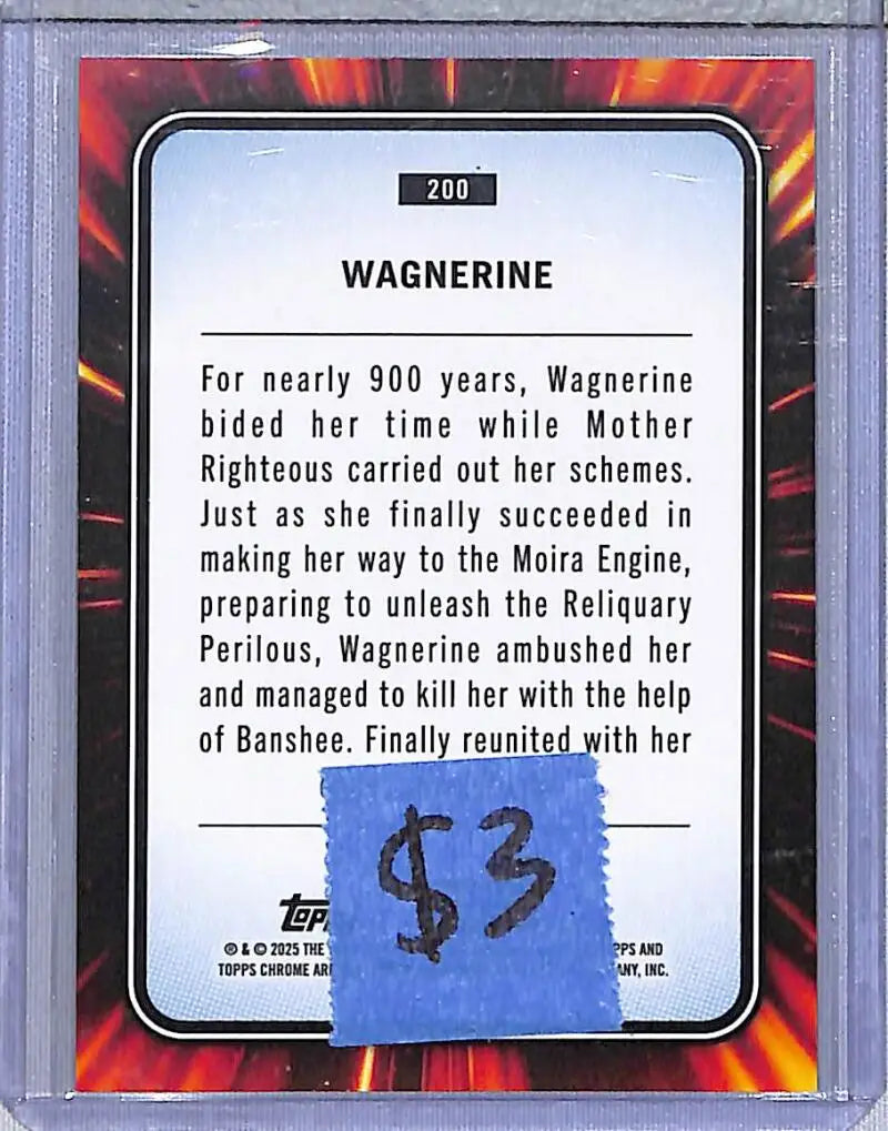 2025 Topps Chrome Marvel #200 Wagnerine NM-MT