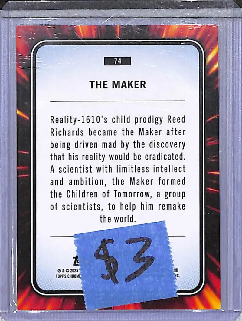 2025 Topps Chrome Marvel #74 The Maker NM-MT - Marvel Card Single