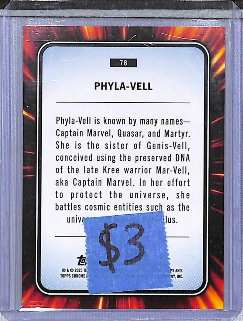 2025 Topps Chrome Marvel #78 Phyla-Vell NM-MT