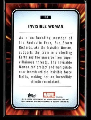 2025 Topps Chrome Marvel Invisible Woman #174 - Marvel Card Single