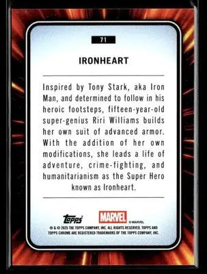 2025 Topps Chrome Marvel Ironheart #71 - Marvel Card Single