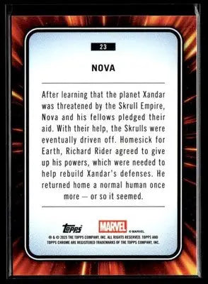 2025 Topps Chrome Marvel Nova #23 - Marvel Card Single