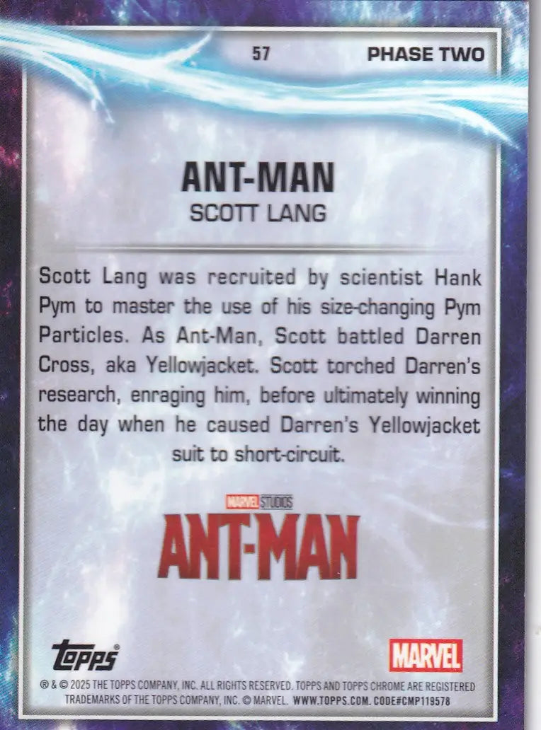 2025 Topps Chrome Marvel Prism #57 Ant-Man - Ant-Man - Marvel Card Single