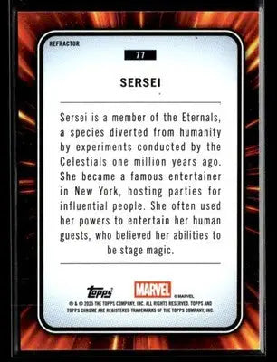 2025 Topps Chrome Marvel Sersi #77 Refractor - Marvel Card Single