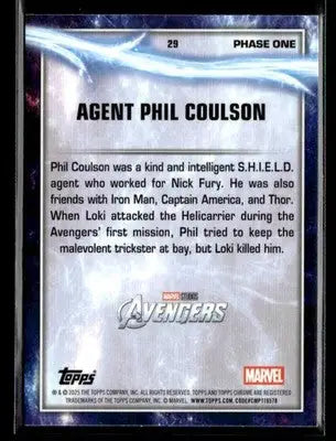 2025 Topps Chrome Marvel Studios Agent Phil Coulson #29 - Marvel Card Single