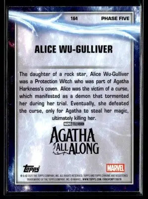 2025 Topps Chrome Marvel Studios Alice Wu-Gulliver #164 Debut - Marvel Card Single