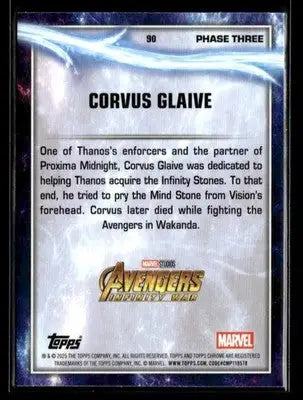 2025 Topps Chrome Marvel Studios Corvus Glaive #90 - Other