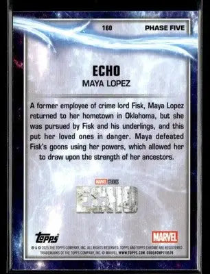 2025 Topps Chrome Marvel Studios Echo #160 - Marvel Card Single