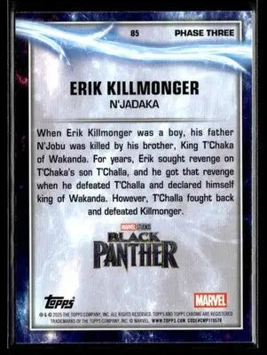 2025 Topps Chrome Marvel Studios Erik Killmonger #85