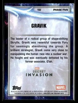 2025 Topps Chrome Marvel Studios Gravik #153