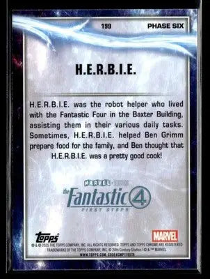 2025 Topps Chrome Marvel Studios H.E.R.B.I.E. #199 Debut