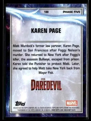 2025 Topps Chrome Marvel Studios Karen Page #180
